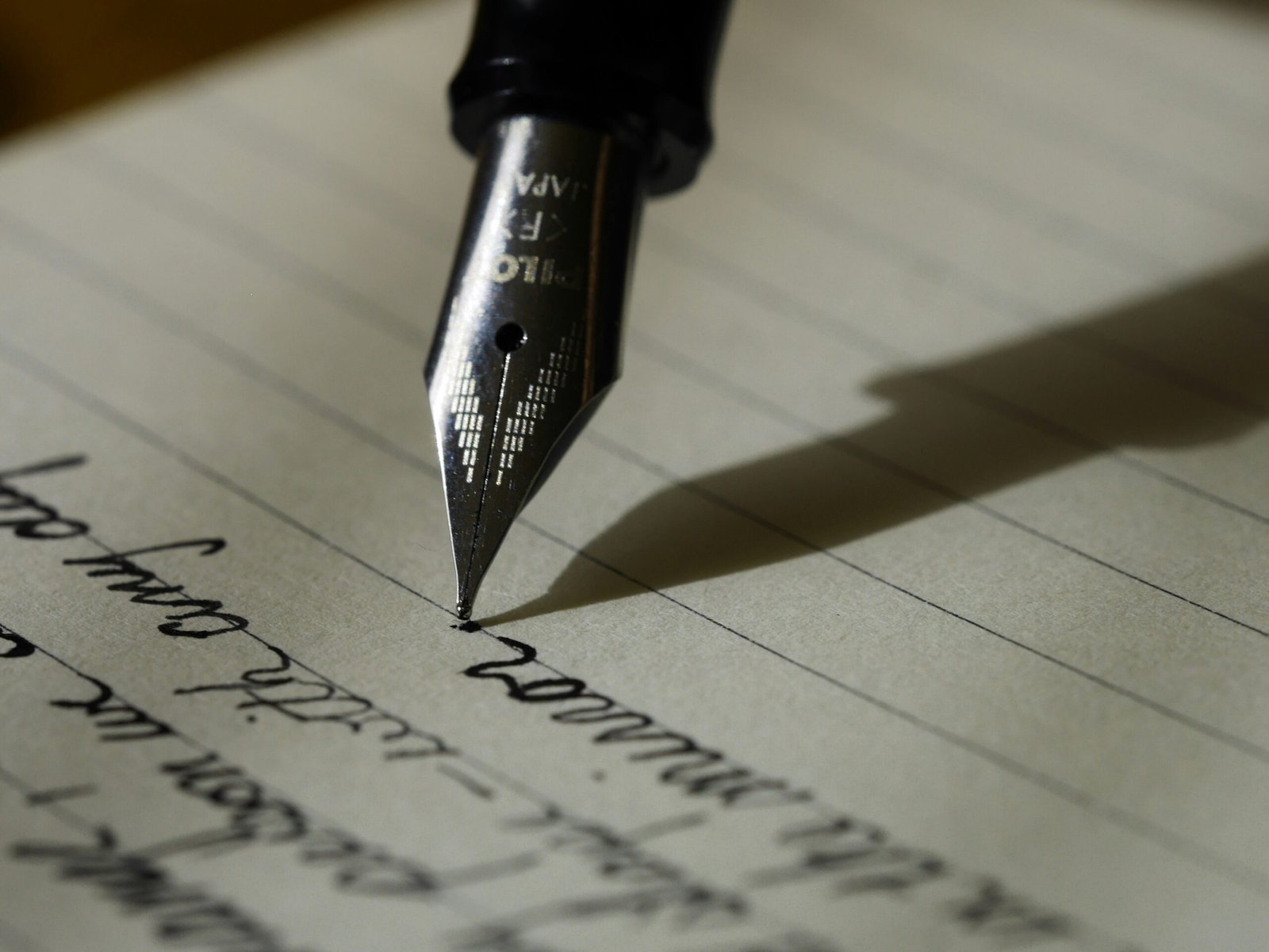 fountain pen writing
